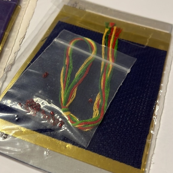 Needlecraft Christmas Cross Stitch Gift Tag Kits Lot of 9 Tree Cards Instruction - Picture 11 of 12